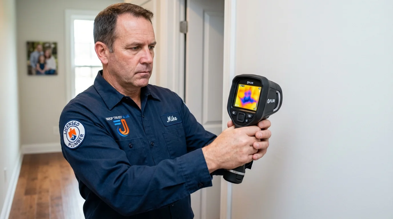 Thermal imaging leak detection by Johns Plumbing LLC in Bokeelia